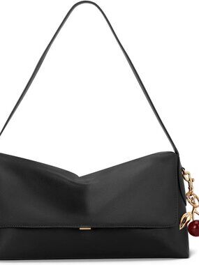 Hobo Bag for Women Vintage Large Shoulder Bag Faux Leather Cherry Handbag